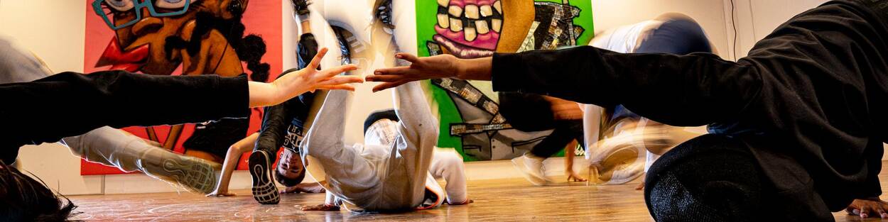 Kinderen breakdance