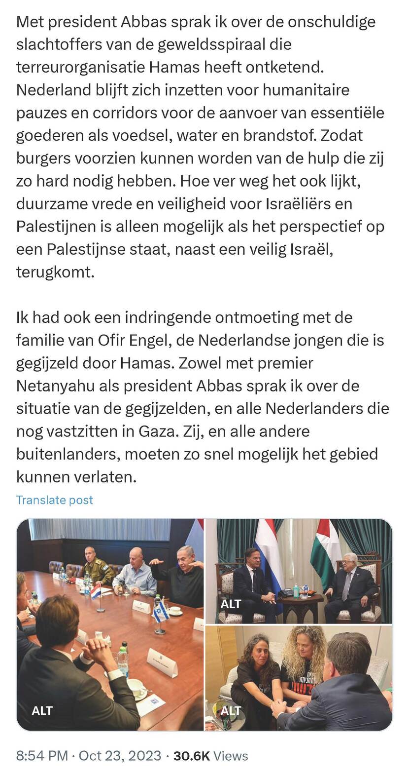 Rutte op X