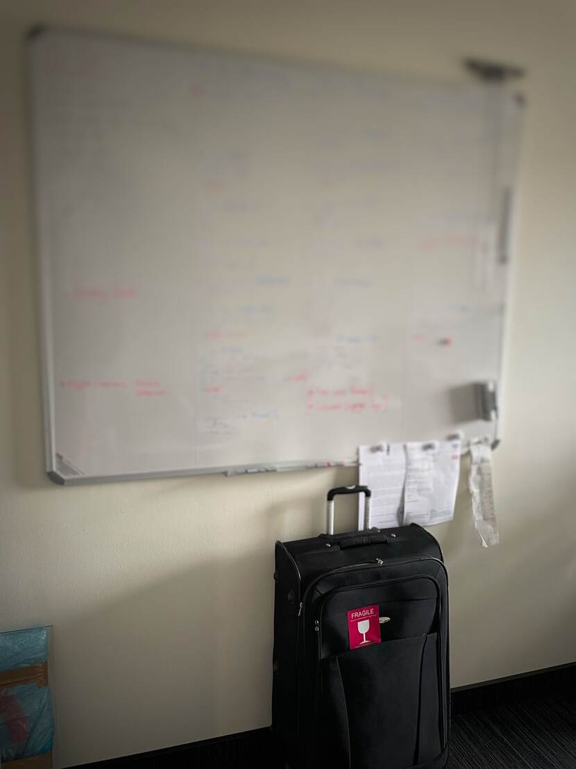 Bord met logistieke planning